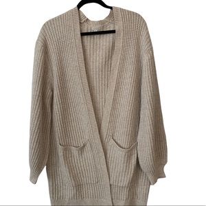 Hinge Cream Open Sweater Size Large